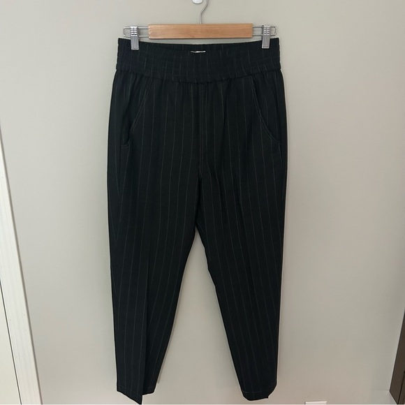 McGuire Wool Blend Grey Pinstripe Trouser Straight Leg Pant Size M - Picture 1 of 6